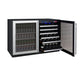 47" Wide FlexCount II Series 56 Bottle/154 Can Dual Zone Stainless Steel Side-by-Side Wine Refrigerator/Beverage Center - BF 3Z-VSWB24-2S20-Wine Coolers-The Wine Cooler Club