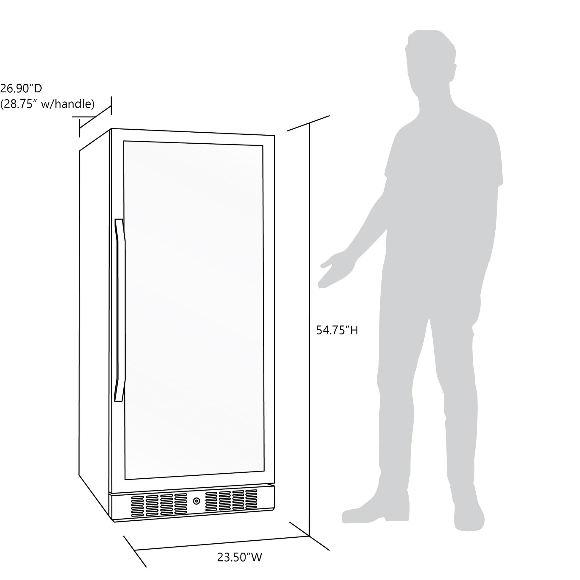 Newair 27” Built-in 116 Bottle Dual Zone Compressor Wine Fridge in Stainless Steel, Quiet Operation with Smooth Rolling Shelves AWR-1160DB-Wine Fridges-The Wine Cooler Club