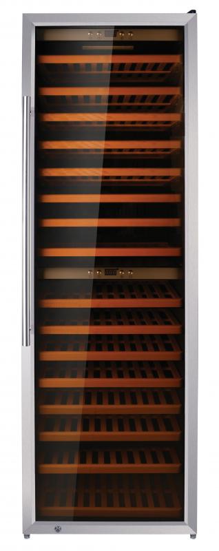 27-INCH DUAL ZONE WINE COOLER WITH 181 BOTTLE CAPACITY AND STAINLESS STEEL DOOR-Wine Coolers-The Wine Cooler Club