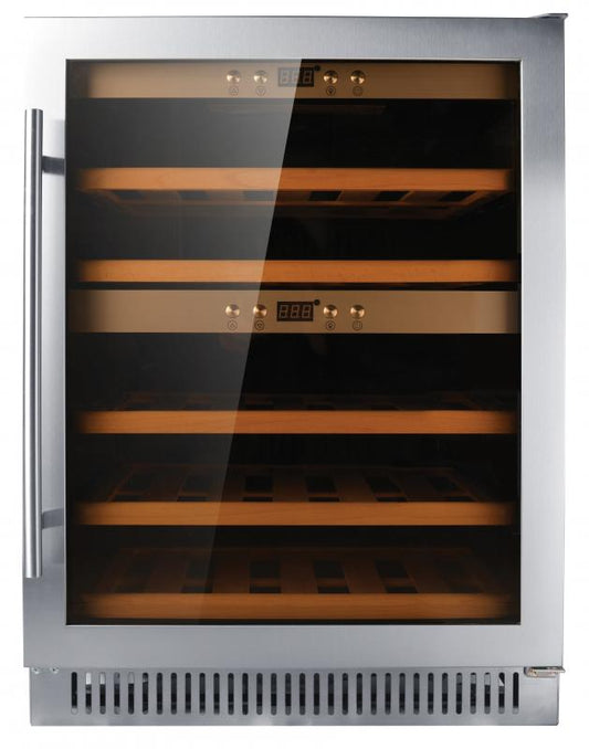 23-INCH DUAL ZONE WINE COOLER WITH 40 BOTTLE CAPACITY AND STAINLESS STEEL DOOR-Wine Coolers-The Wine Cooler Club