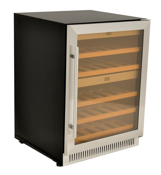 23-INCH DUAL ZONE WINE COOLER WITH 40 BOTTLE CAPACITY AND STAINLESS STEEL DOOR-Wine Coolers-The Wine Cooler Club