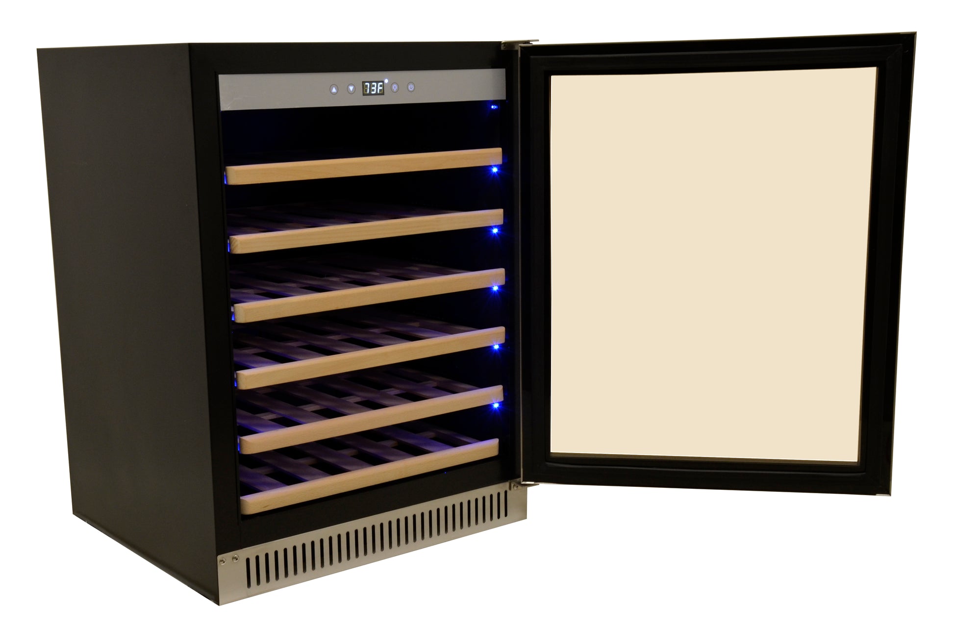 23-INCH SINGLE ZONE WINE COOLER WITH 51 BOTTLE CAPACITY AND STAINLESS STEEL DOOR-Wine Coolers-The Wine Cooler Club