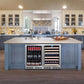 Kingsbottle 48 Inch Glass Door Wine And Beverage Fridge Center Built In KBU50BW3-FG-Wine Coolers-The Wine Cooler Club