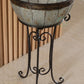 Galvanized Metal Beverage Cooler Tub with Stand QI003289-Wine Bottle Holders-The Wine Cooler Club