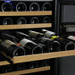 47" Wide FlexCount II Tru-Vino 112 Bottle Dual Zone Black Side-by-Side Wine Refrigerator - BF 2X-VSWR56-1B20-Wine Coolers-The Wine Cooler Club