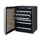 24" Wide FlexCount II Tru-Vino Series 56 Bottle Single Zone Stainless Steel Left and Right Hinge Wine Refrigerator-Wine Coolers-The Wine Cooler Club