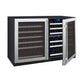 47" Wide FlexCount II Tru-Vino 112 Bottle Three Zone Stainless Steel Side-by-Side Wine Refrigerator - BF 3Z-VSWR5656-S20-Wine Coolers-The Wine Cooler Club