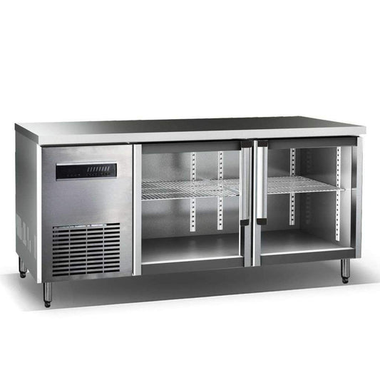 Kingsbottle 59" Double Glass Back Bar Cooler for Multiple Bottles KBU380SS-Wine Coolers-The Wine Cooler Club