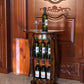 Wooden Wine Barrel Console Bar End Table Lockable Cabinet QI003403L-Wine Bottle Holders-The Wine Cooler Club