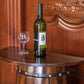 Wooden Wine Barrel Console Bar End Table Lockable Cabinet QI003403L-Wine Bottle Holders-The Wine Cooler Club