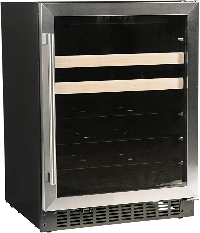 Azure 24 Inch Beverage Center with Blue LED Lighting3 cu. ft. Capacity: Panel Ready-Glass-Wine Coolers-The Wine Cooler Club