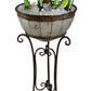 Galvanized Metal Standing Beverage Cooler Tub with Liner QI003628-Wine Bottle Holders-The Wine Cooler Club