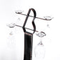 Vintage Wood and Metal Guitar Shaped 9 Bottle Freestanding Decorative Wine Holder QI003562-Wine Bottle Holders-The Wine Cooler Club