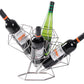 Vintage Decorative Metal Diamond Shaped Tabletop Countertop Wine 4 Bottle Holder QI003564-Wine Bottle Holders-The Wine Cooler Club