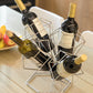 Vintage Decorative Metal Diamond Shaped Tabletop Countertop Wine 4 Bottle Holder QI003564-Wine Bottle Holders-The Wine Cooler Club