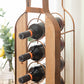 Vintage Decorative Metal Bottle Shaped Freestanding 4 Wine Bottle Holder QI003565-Wine Bottle Holders-The Wine Cooler Club