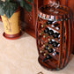 Rustic Barrel Shaped Wooden Wine Rack for 23 Bottles QI003604L-Wine Bottle Holders-The Wine Cooler Club