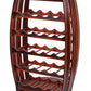 Rustic Barrel Shaped Wooden Wine Rack for 23 Bottles QI003604L-Wine Bottle Holders-The Wine Cooler Club