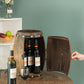 Wooden Barrel Shaped Vintage Decorative Wine Storage Rack QI003659-Wine Bottle Holders-The Wine Cooler Club