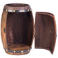 Wooden Barrel Shaped Vintage Decorative Wine Storage Rack QI003659-Wine Bottle Holders-The Wine Cooler Club