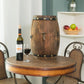 Wooden Barrel Shaped Vintage Decorative Wine Storage Rack QI003659-Wine Bottle Holders-The Wine Cooler Club