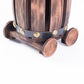 Wooden Barrel Cart Vintage Decorative Shaped Single Bottle Wine Holder QI003663-Wine Bottle Holders-The Wine Cooler Club