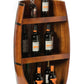 Rustic Wooden Wine Barrel Display Shelf Storage Stand QI003764-Wine Racks-The Wine Cooler Club