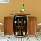 Wine Barrel Round Table Wine Storage Cabinet QI003768-Wine Bottle Holders-The Wine Cooler Club