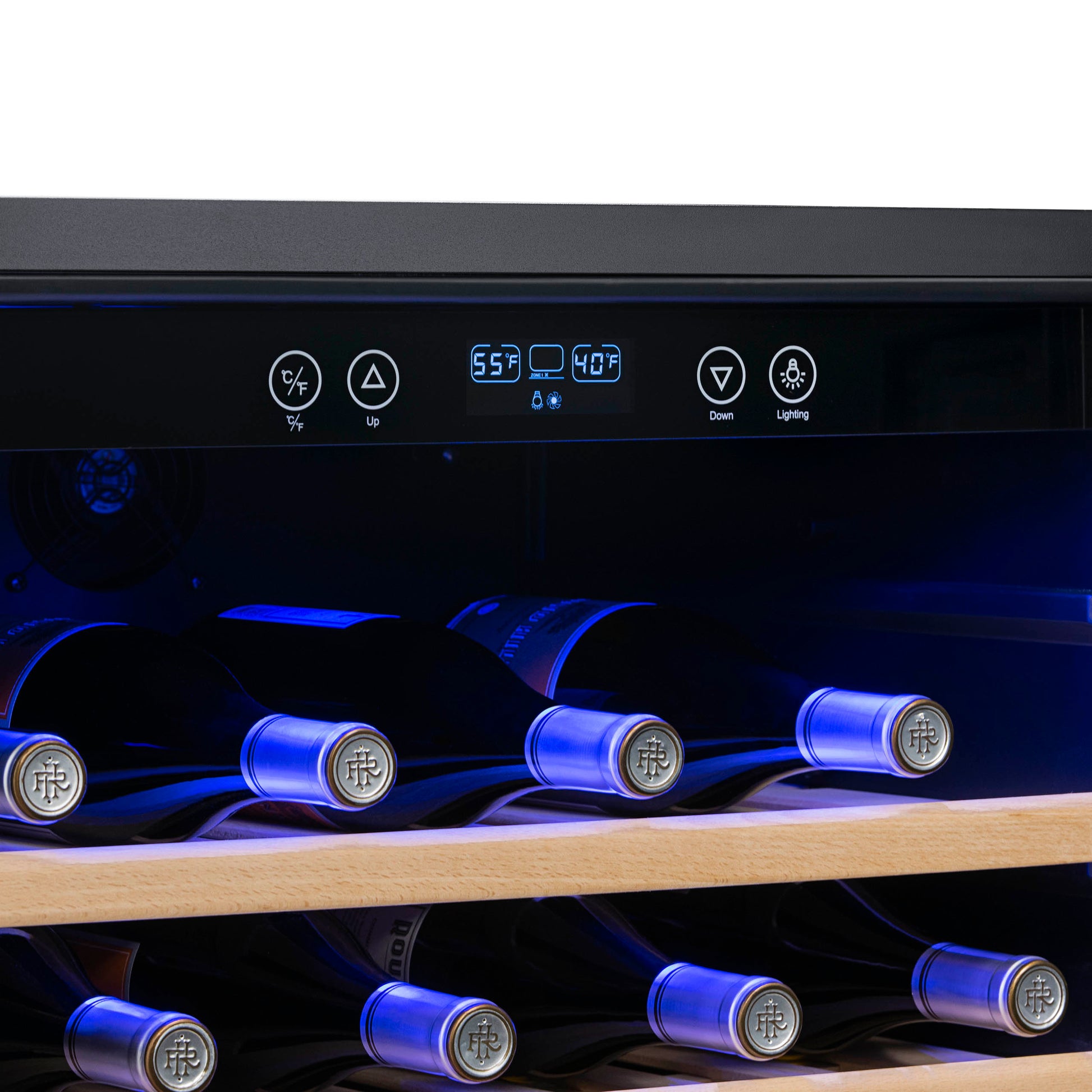Newair 24" Built-In 52 Bottle Compressor Wine Fridge in Stainless Steel with Premium Beech Wood Shelves AWR-520SB-Wine Fridges-The Wine Cooler Club