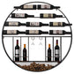 Vintage Decorative Modern Black Metal Round Wall Mounted Wine Display Rack QI004276-Wine Racks-The Wine Cooler Club
