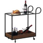 Metal Wine Bar Serving Cart with Rolling Wheels and Handles for Dining, Living room or Entryway QI004277-The Wine Cooler Club