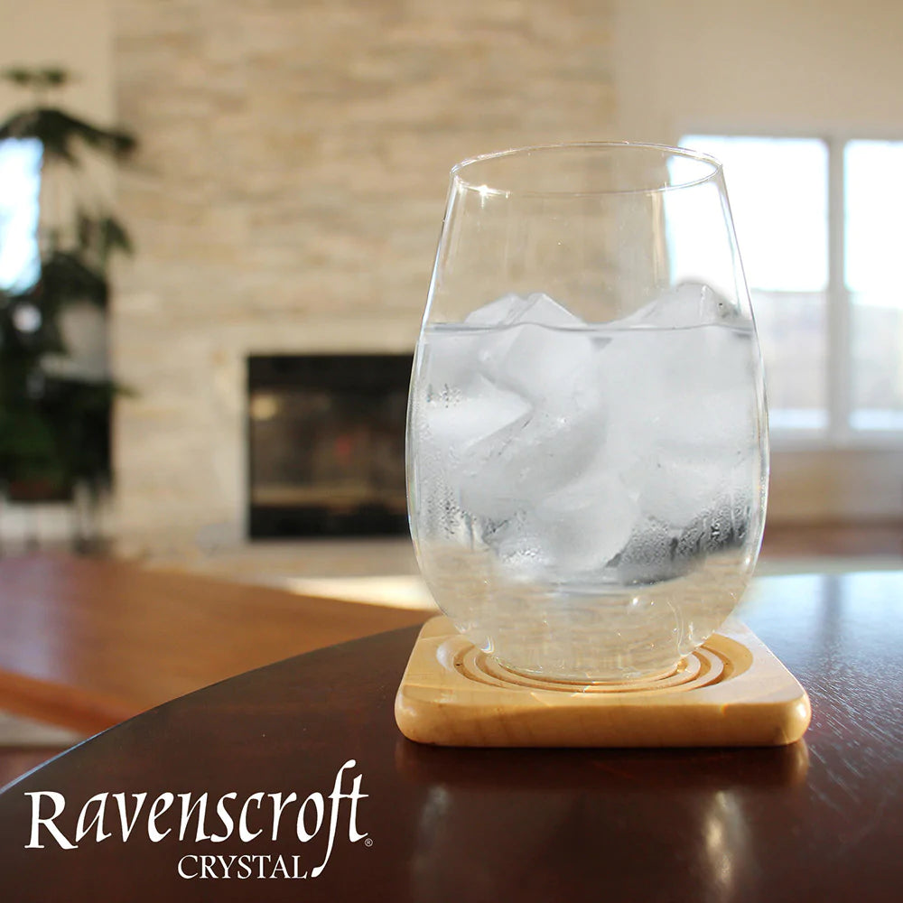 Ravenscroft Stemless Bordeaux/Cabernet/Merlot Glass (Set of 8) with Free Microfiber Cleaning Cloth SL-79