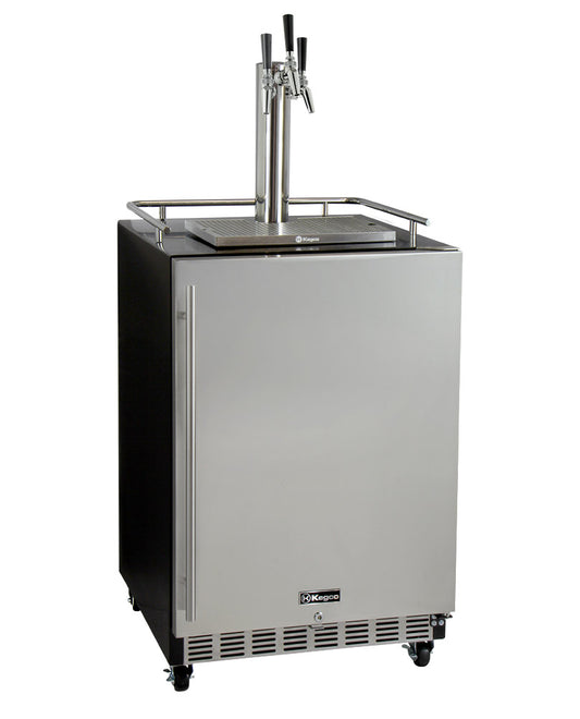 24" Wide Triple Tap All Stainless Steel Commercial Built-In Kegerator with Kit-Kegerators-The Wine Cooler Club