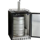 24" Wide Kombucha Single Tap Black Commercial Built-In Right Hinge Kegerator-Kegerators-The Wine Cooler Club