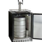 24" Wide Dual Tap Stainless Steel Built-In Left Hinge Kegerator with Kit-Kegerators-The Wine Cooler Club