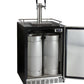 24" Wide Dual Tap Stainless Steel Built-In Left Hinge Kegerator with Kit-Kegerators-The Wine Cooler Club