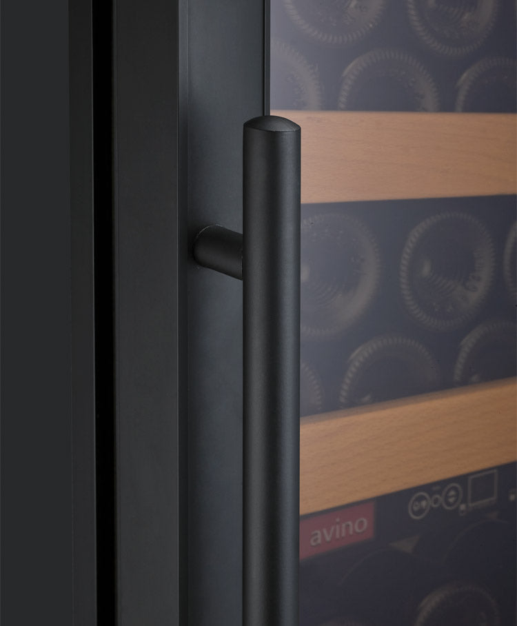 24" Wide Vite II Tru-Vino 99 Bottle Dual Zone Black Right Hinge Wine Refrigerator - AO YHWR99-2BR20-Wine Coolers-The Wine Cooler Club