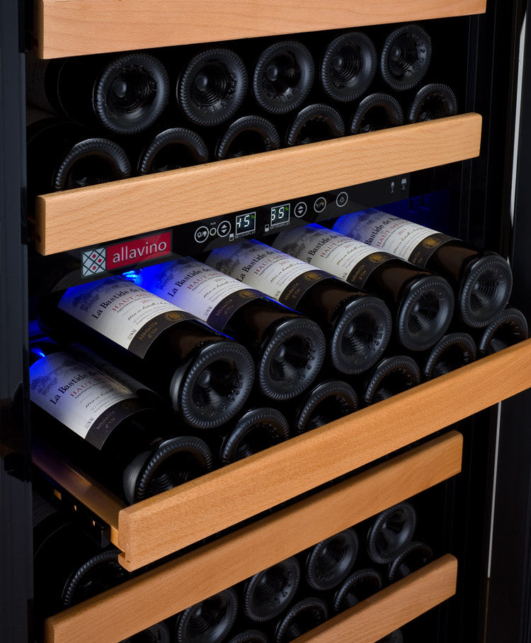 24" Wide Vite II Tru-Vino 99 Bottle Dual Zone Stainless Steel Right Hinge Wine Refrigerator - AO YHWR99-2SR20-Wine Coolers-The Wine Cooler Club