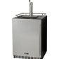 24" Wide Single Tap Stainless Steel Built-In Digital Left Hinge Kegerator with Kit-Kegerators-The Wine Cooler Club