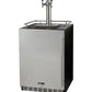 24" Wide Triple Tap Stainless Steel Built-In Left Hinge Digital Kegerator with Kit-Kegerators-The Wine Cooler Club