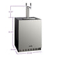 24" Wide Dual Tap Stainless Steel Built-In Left Hinge ADA Kegerator with Kit-Kegerators-The Wine Cooler Club