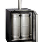 24" Wide Single Tap Stainless Steel Built-In Left Hinge ADA Kegerator with Kit-Kegerators-The Wine Cooler Club