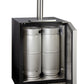 24" Wide Dual Tap Stainless Steel Built-In Left Hinge ADA Kegerator with Kit-Kegerators-The Wine Cooler Club