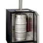 24" Wide Single Tap Stainless Steel Built-In Left Hinge ADA Kegerator with Kit-Kegerators-The Wine Cooler Club