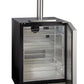 24" Wide Dual Tap Stainless Steel Built-In Left Hinge ADA Kegerator with Kit-Kegerators-The Wine Cooler Club