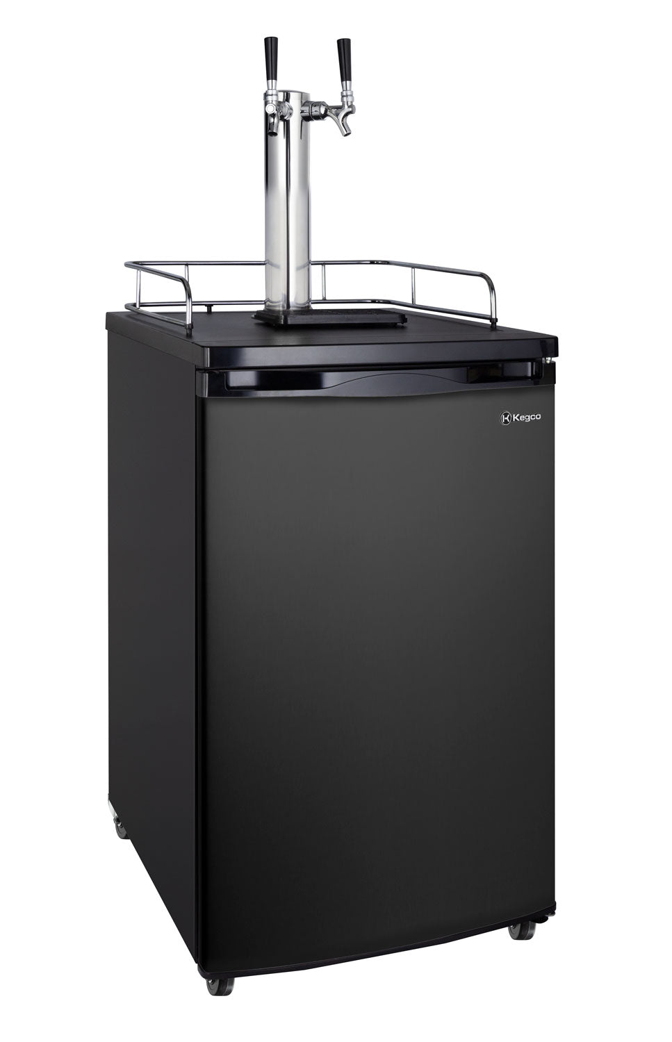 20" Wide Dual Tap Black Kegerator-Kegerators-The Wine Cooler Club