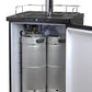 24" Wide Kombucha Single Tap Black Stainless Steel Kegerator-Kegerators-The Wine Cooler Club