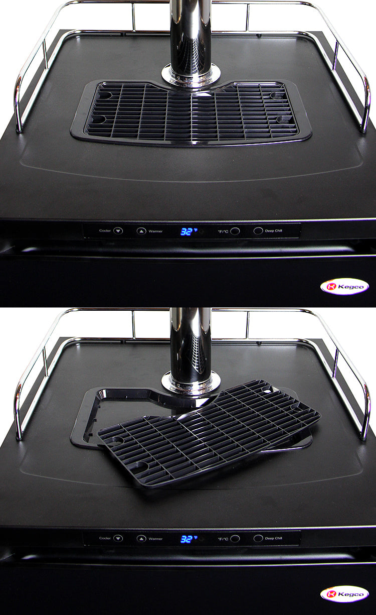 24" Wide Homebrew Triple Tap Black Digital Kegerator-Kegerators-The Wine Cooler Club