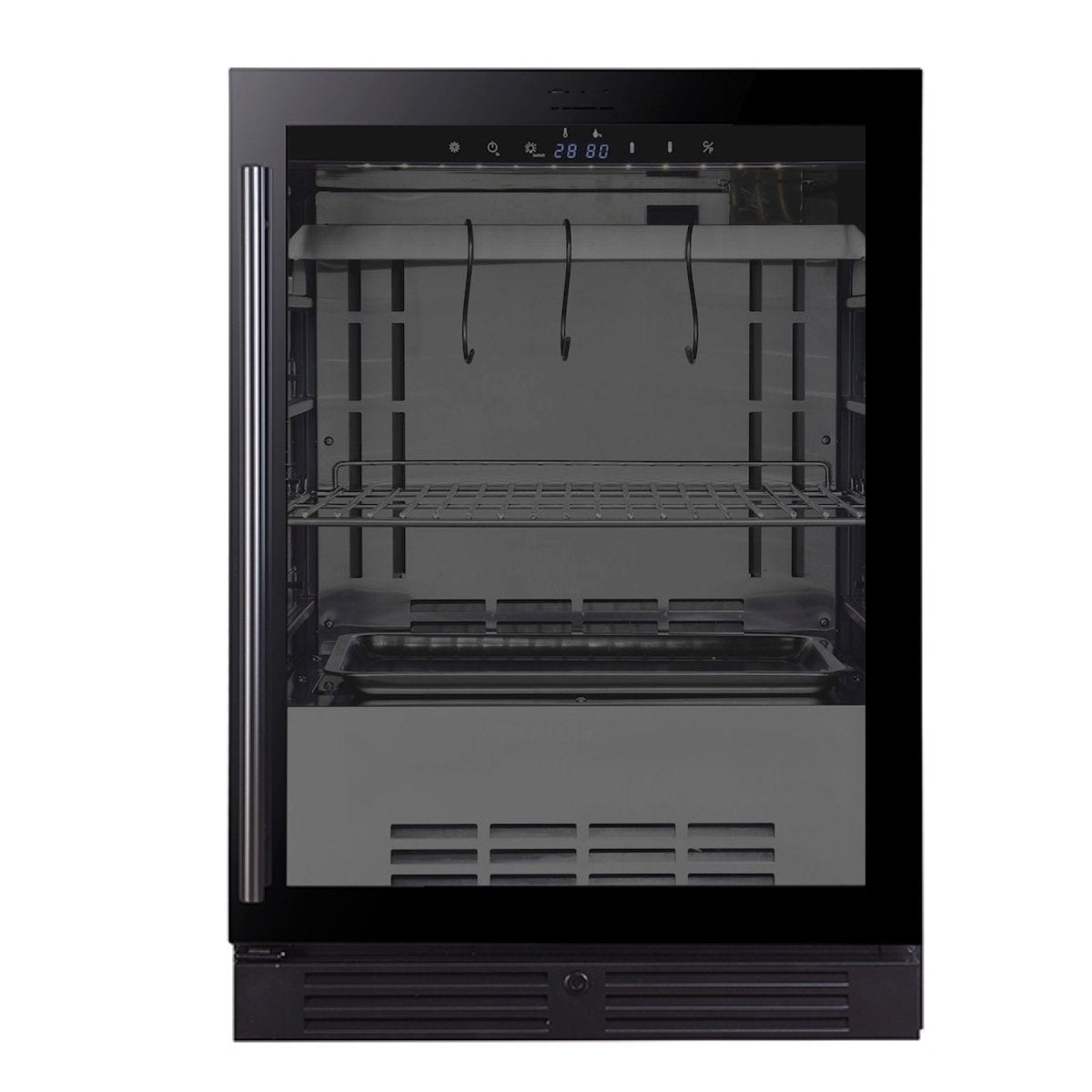 Kingsbottle 24 Inch Glass Door Under Counter Steak Ager Fridge KBU50SA LHH-Wine Coolers-The Wine Cooler Club