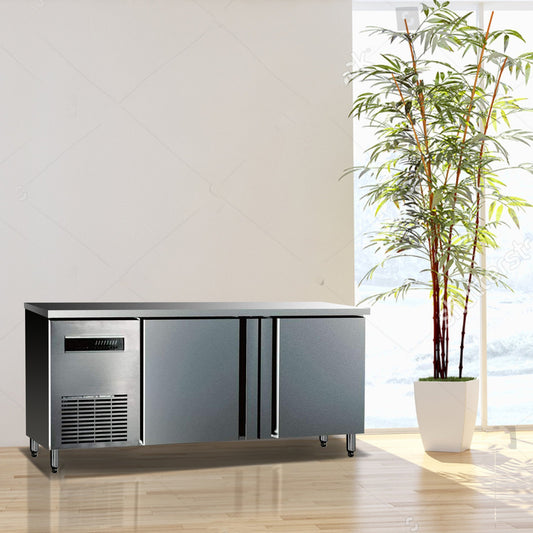 Kingsbottle 59" Two Stainless Steel Door Back Bar Cooler KBU380SD-Wine Coolers-The Wine Cooler Club